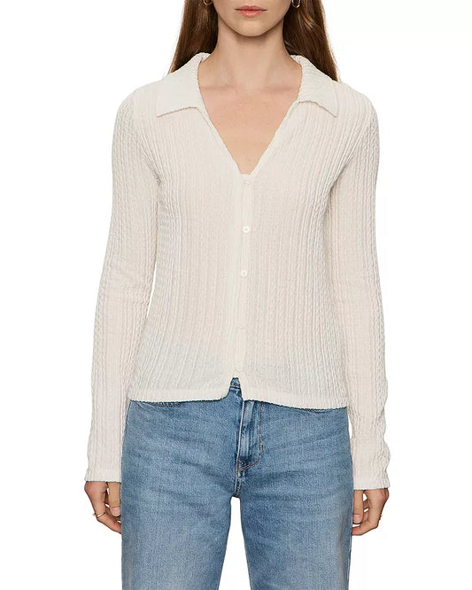 Button Down Textured Top