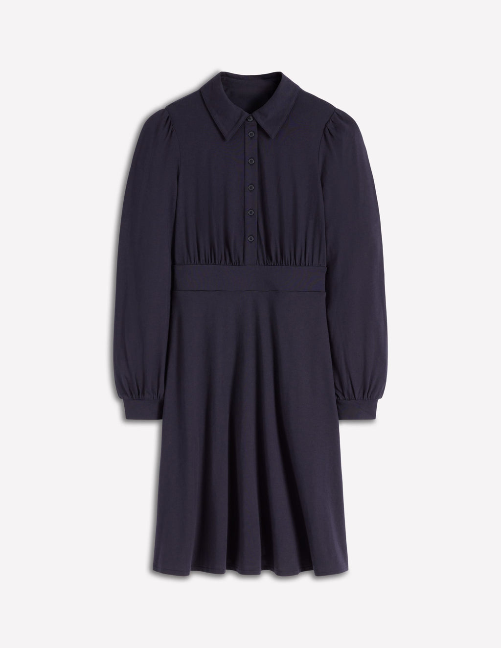 Orla Short Jersey Shirt Dress-Navy