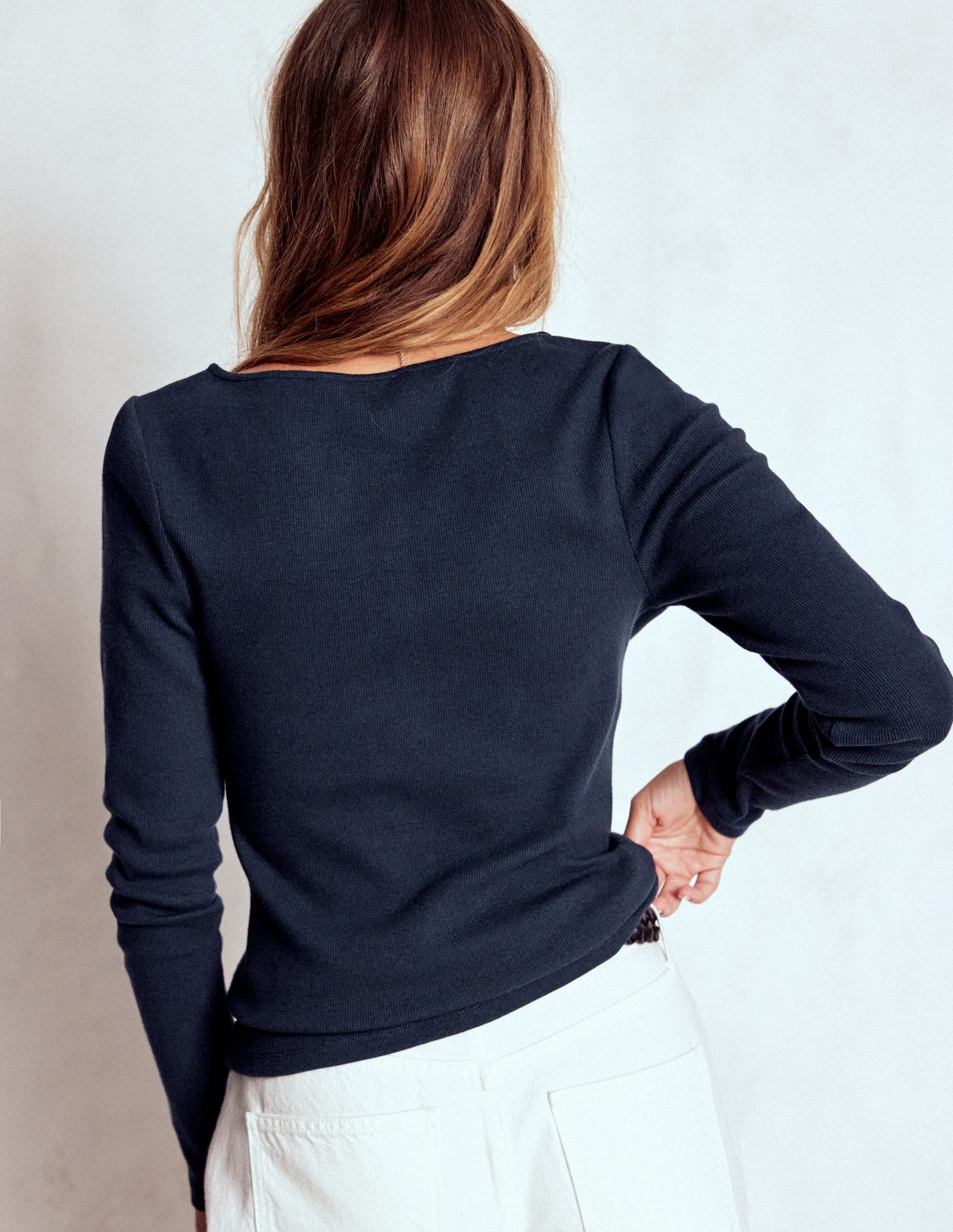 Rib Henley-Navy