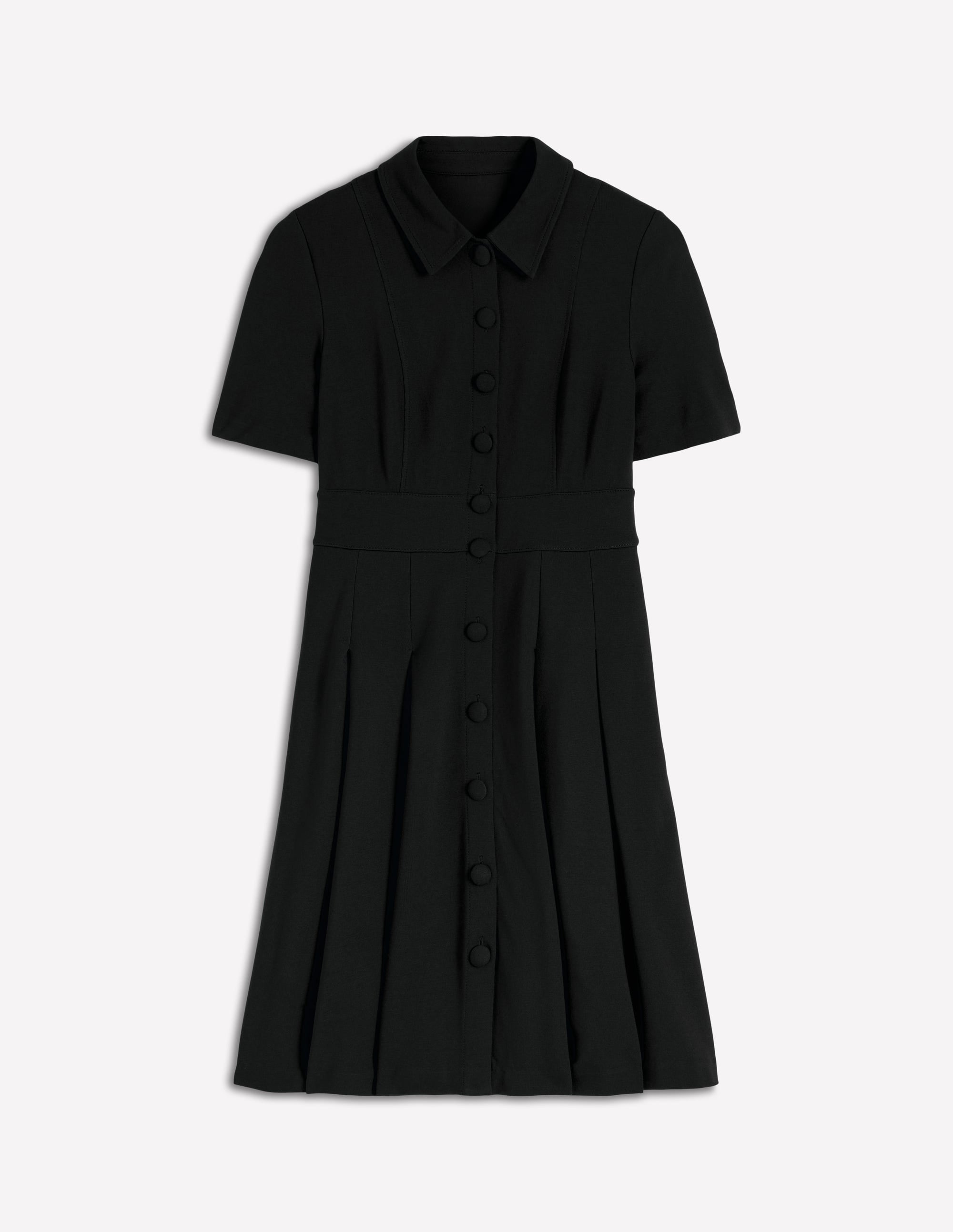Bridget Ponte Short Dress-Black
