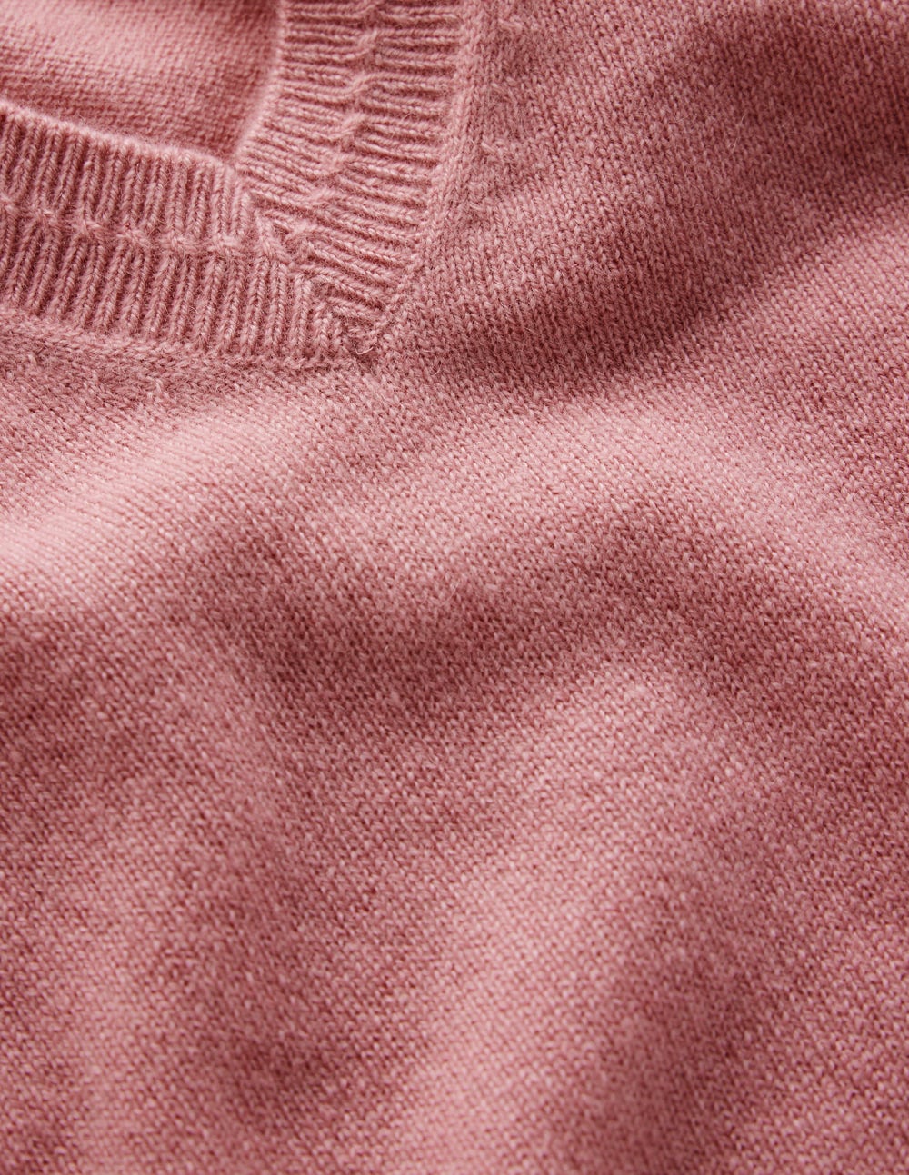 Eva Cashmere V-Neck Sweater-Camelia Pink