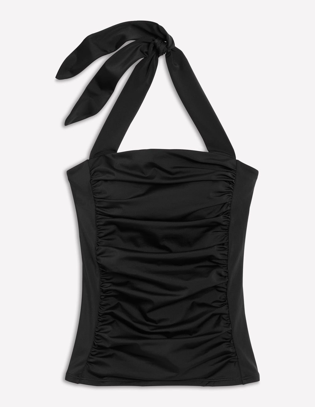Kythira Ruched Tankini Top-Black