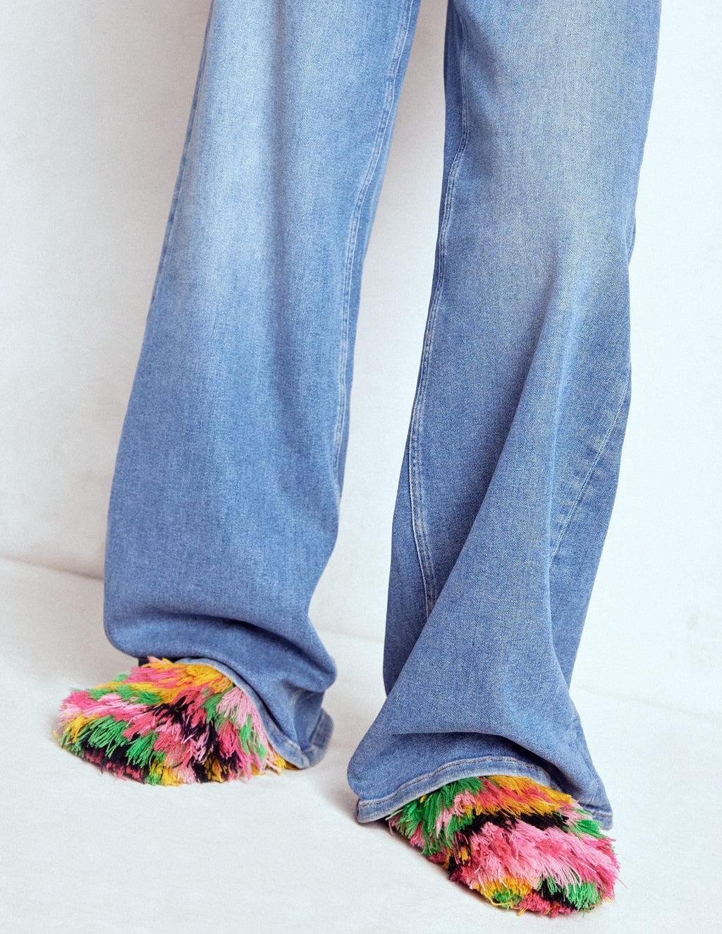 Multi Texture Mules-Multi