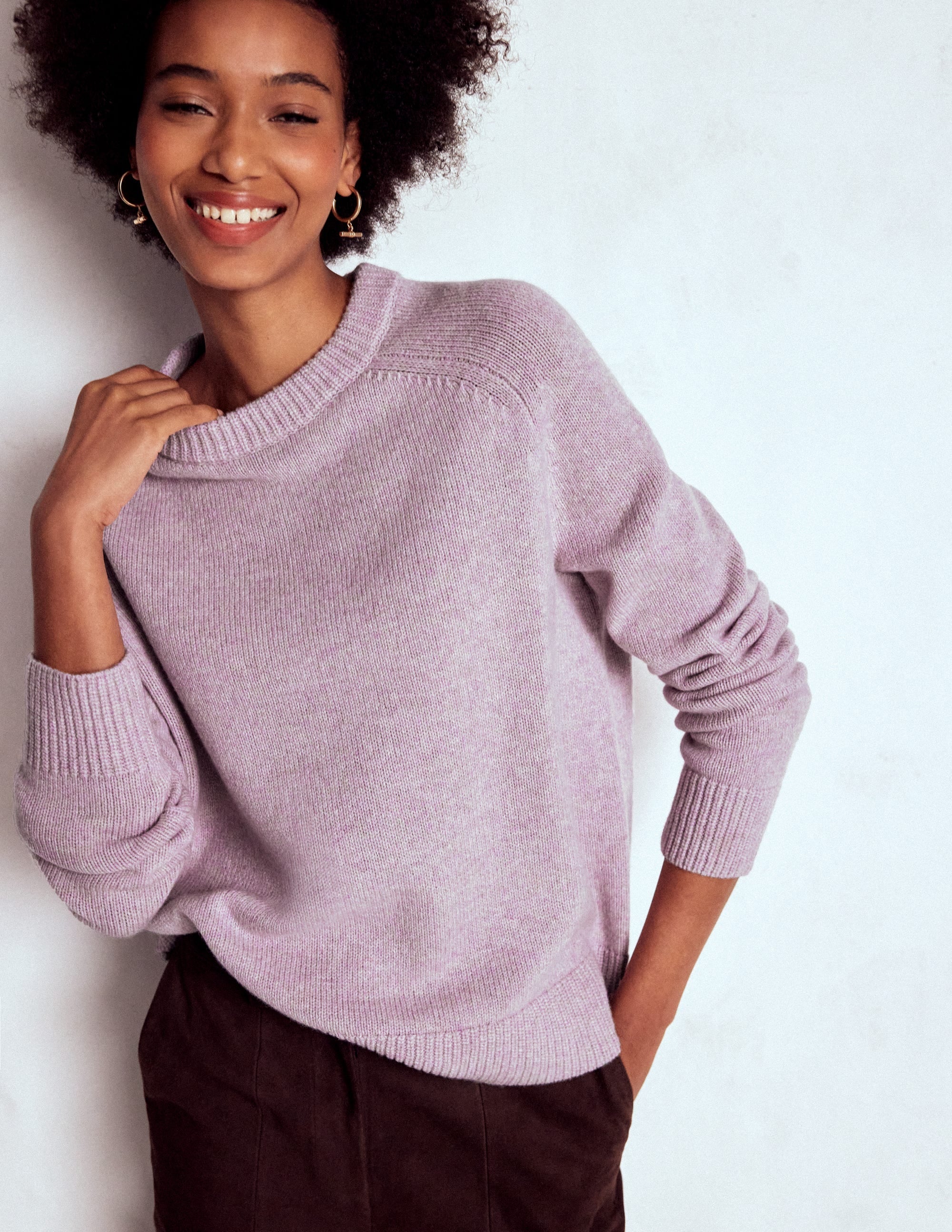 Marion Merino Sweater-Chalky Violet