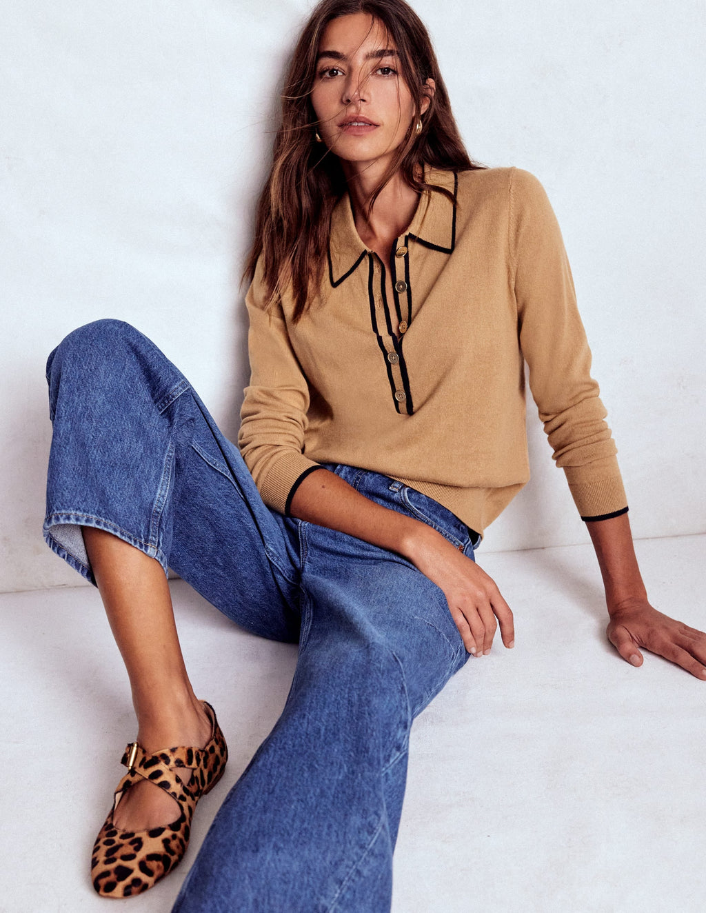 Liz Henley Sweater-Fall Leaf Brown