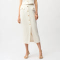 Joseph Ribkoff Bouclé Pencil Skirt With Gold Buttons