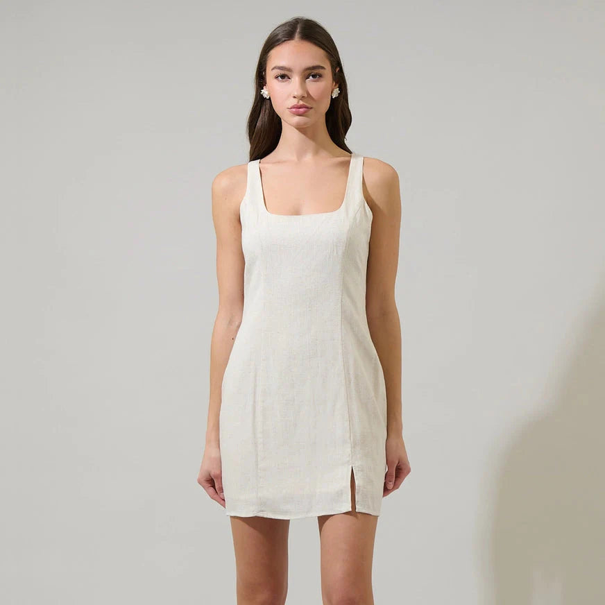 Sugarlips Manzy Junie Linen Mini Dress