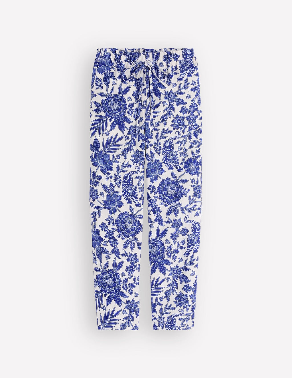 Islington Linen Crop Pants-Mazarine Blue, Tigers Paradise