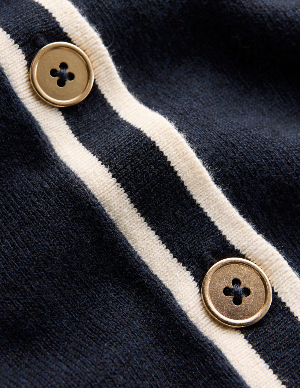 Liz Knitted Collared Cardigan-Navy