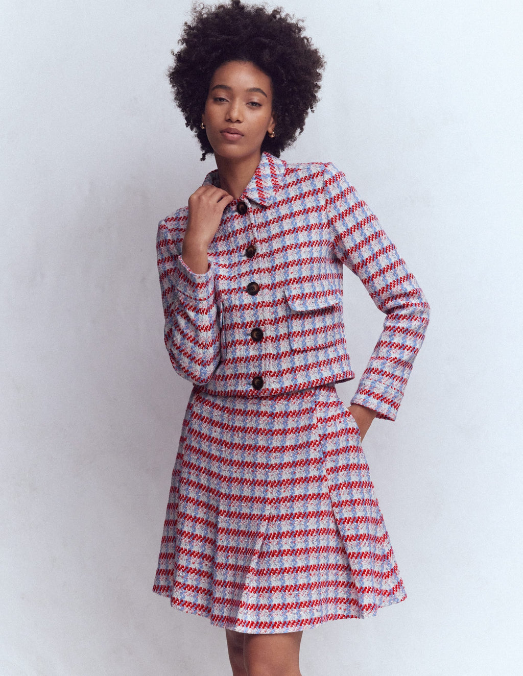 Flippy Textured Skirt-Pink Textured