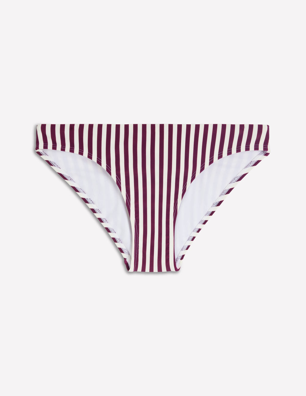 Classic Bikini Bottoms-Chocberry, Ivory Stripe