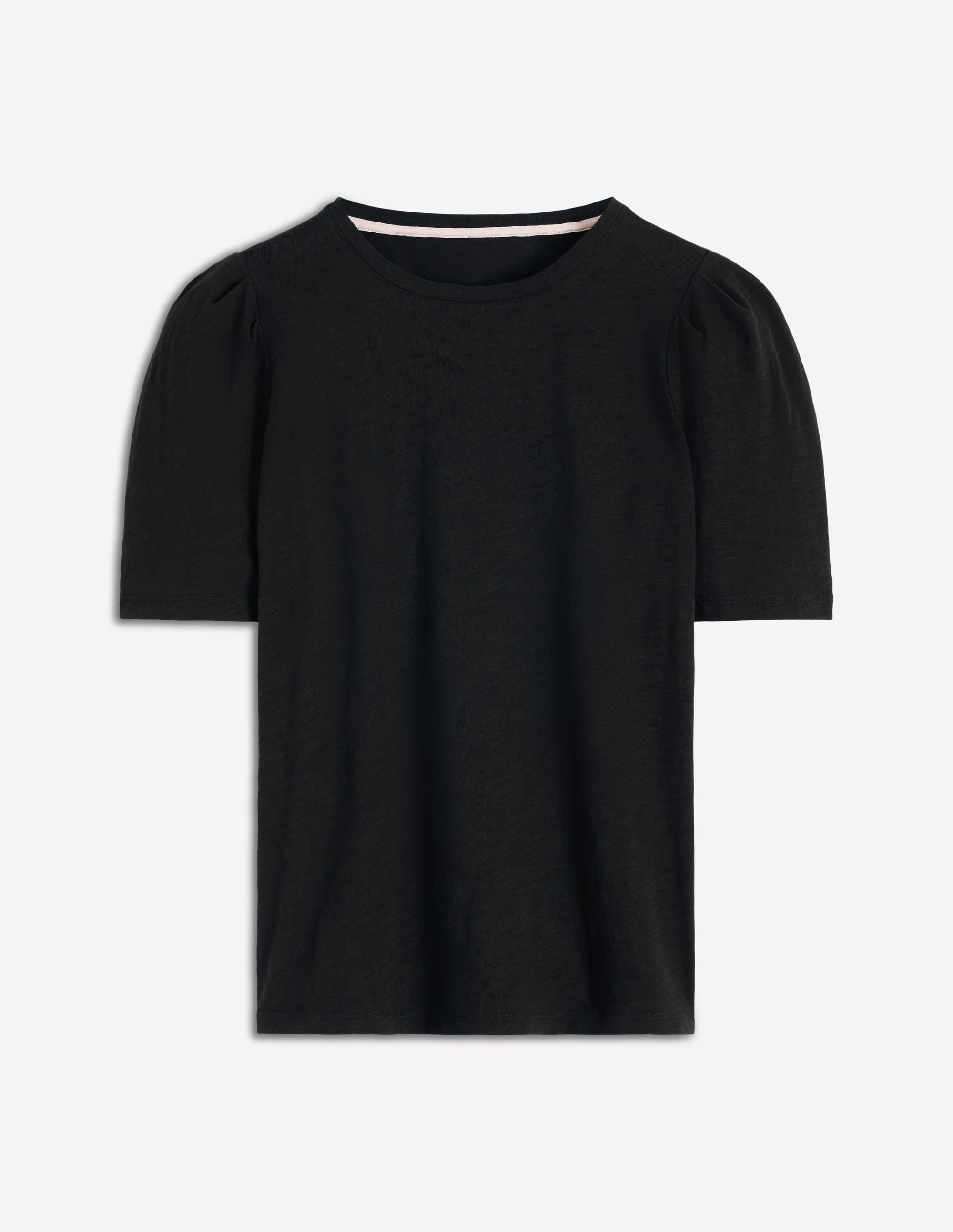 Sophie Puff Sleeve T-shirt-Black