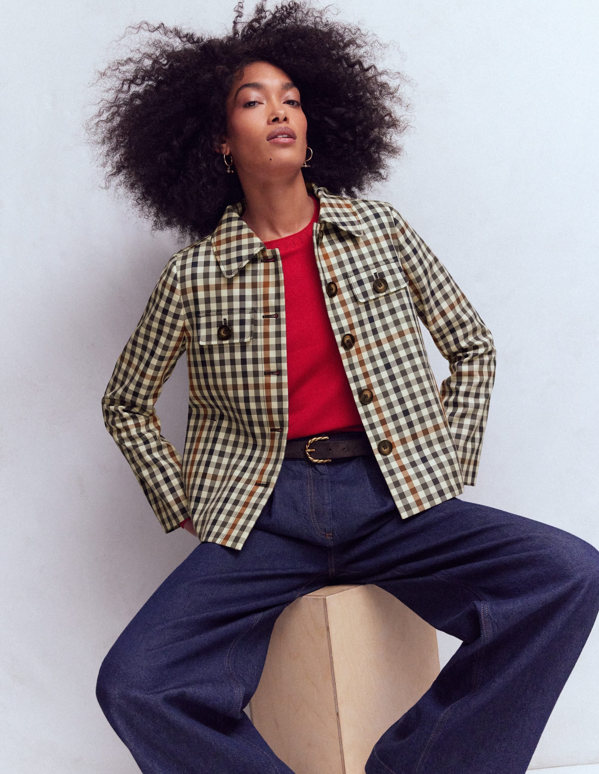 Gloucester Mac-Grey, Brown Multigingham