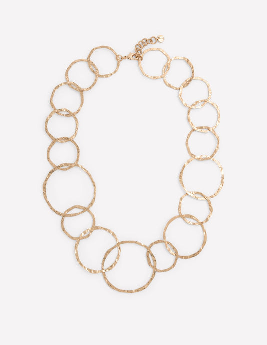 Statement Circle Necklace-Gold Colour