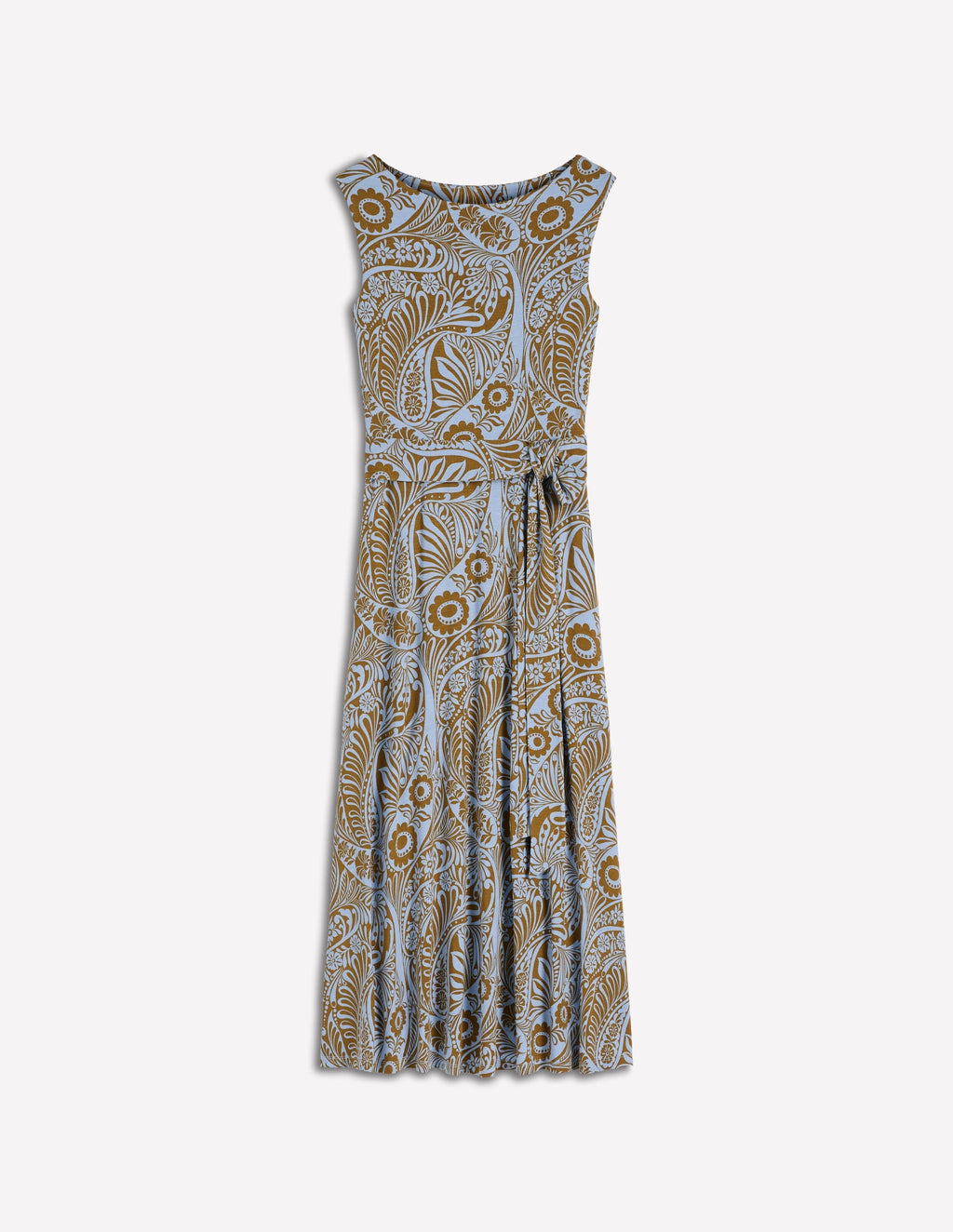 Tamsin Jersey Midi Dress-Blue, Enchanted Paisley