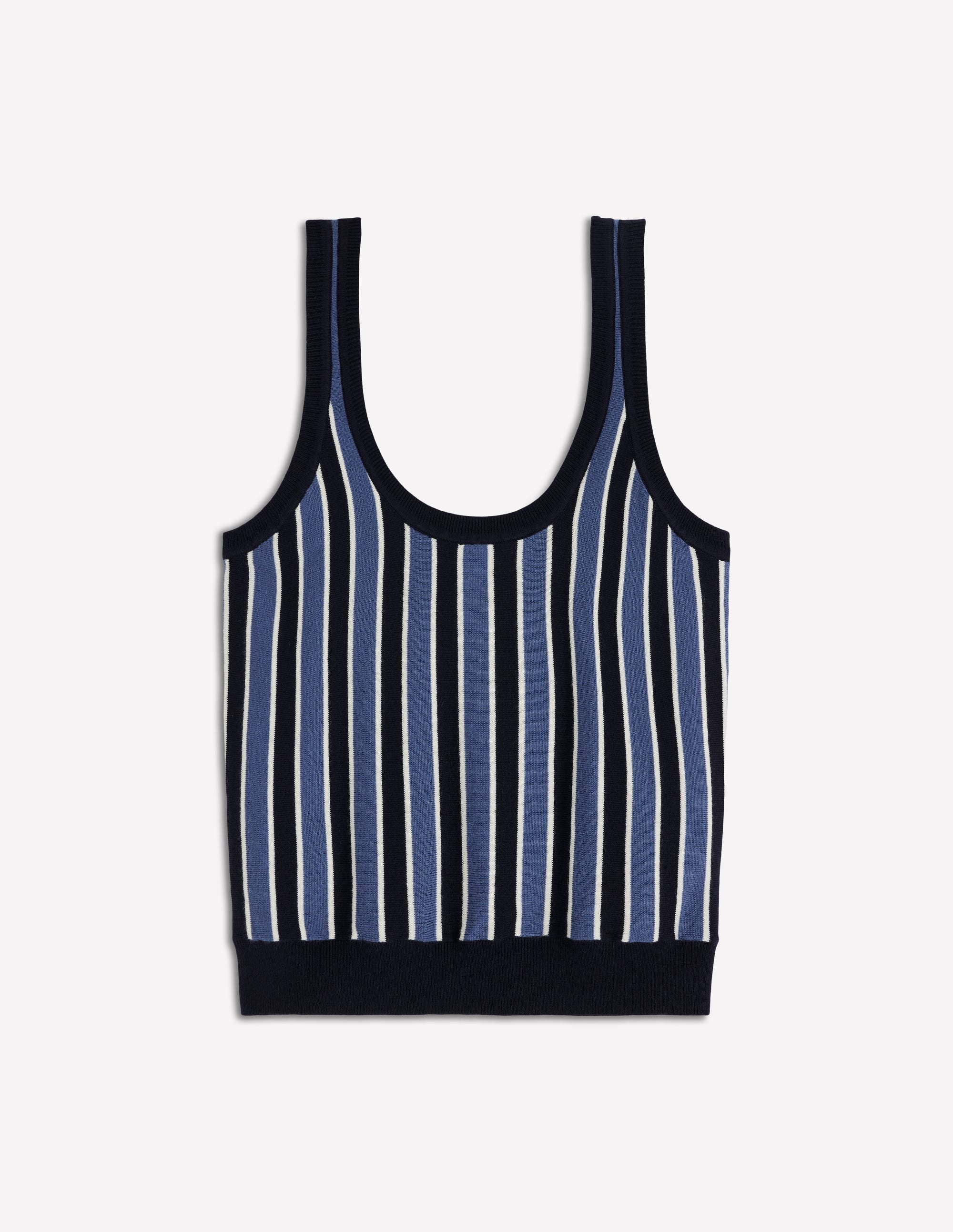 Liz Knitted Tank-True Navy Stripe
