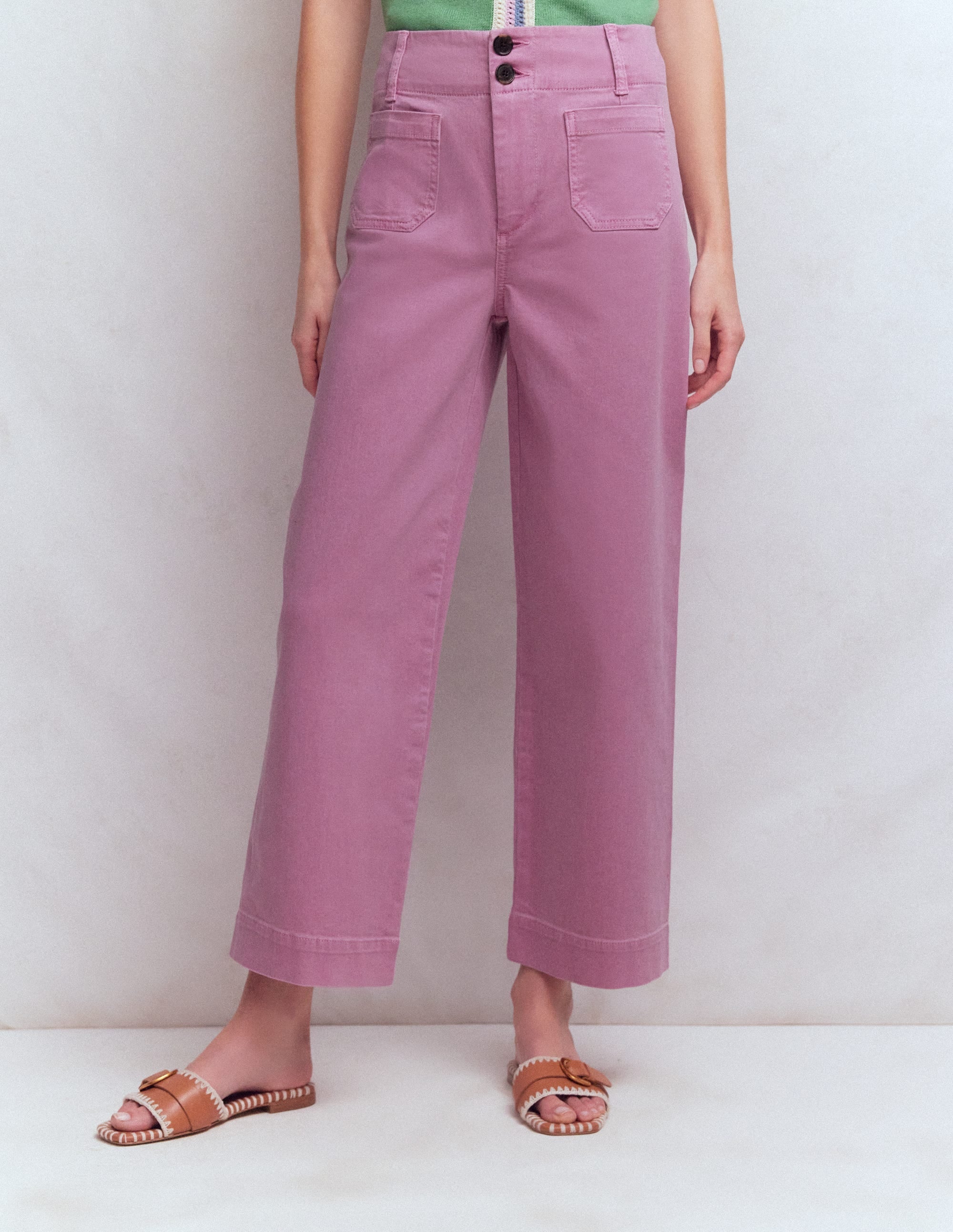 Primrose Cropped Pants-Clover Purple