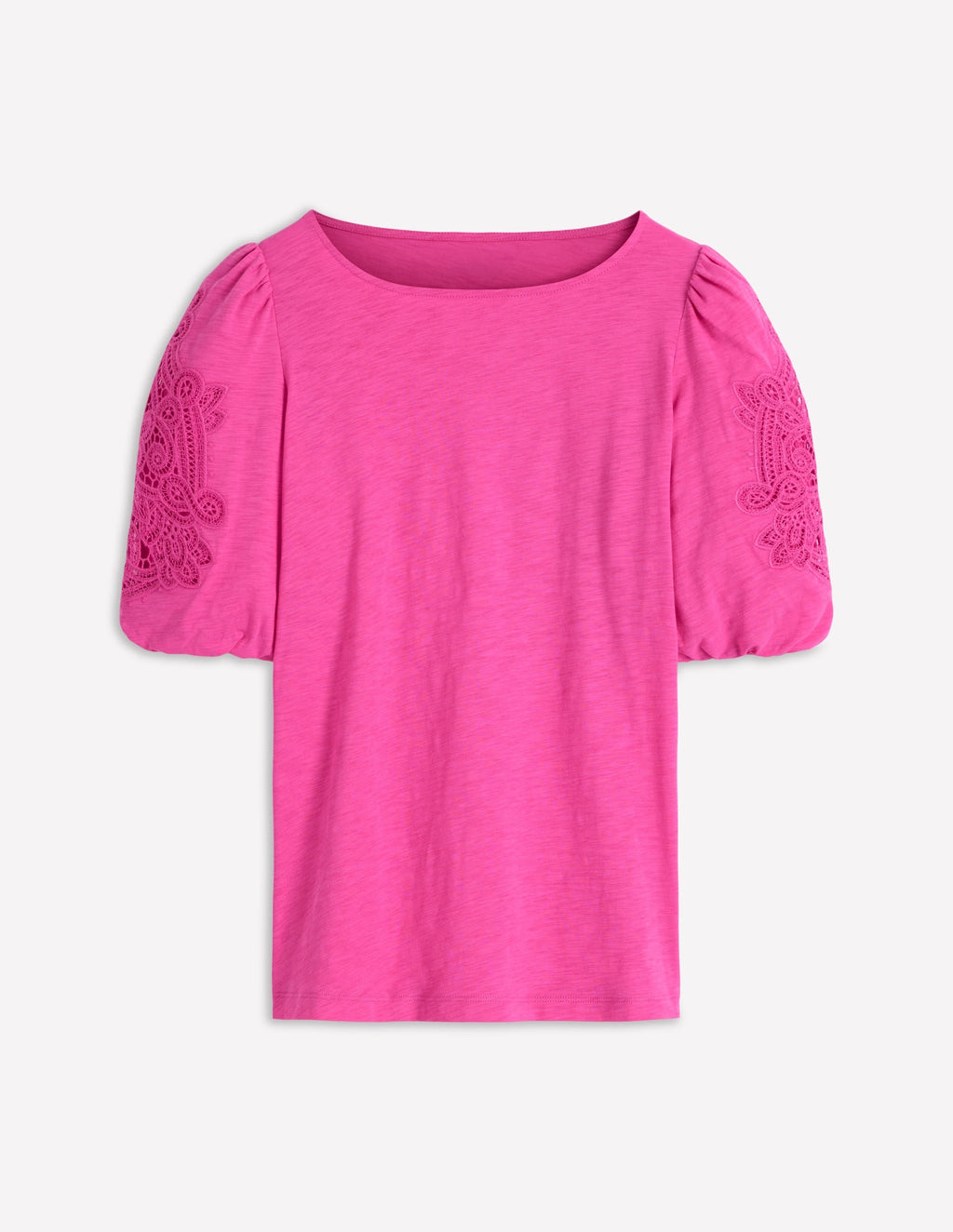 Tape Lace T-shirt-Phlox Pink
