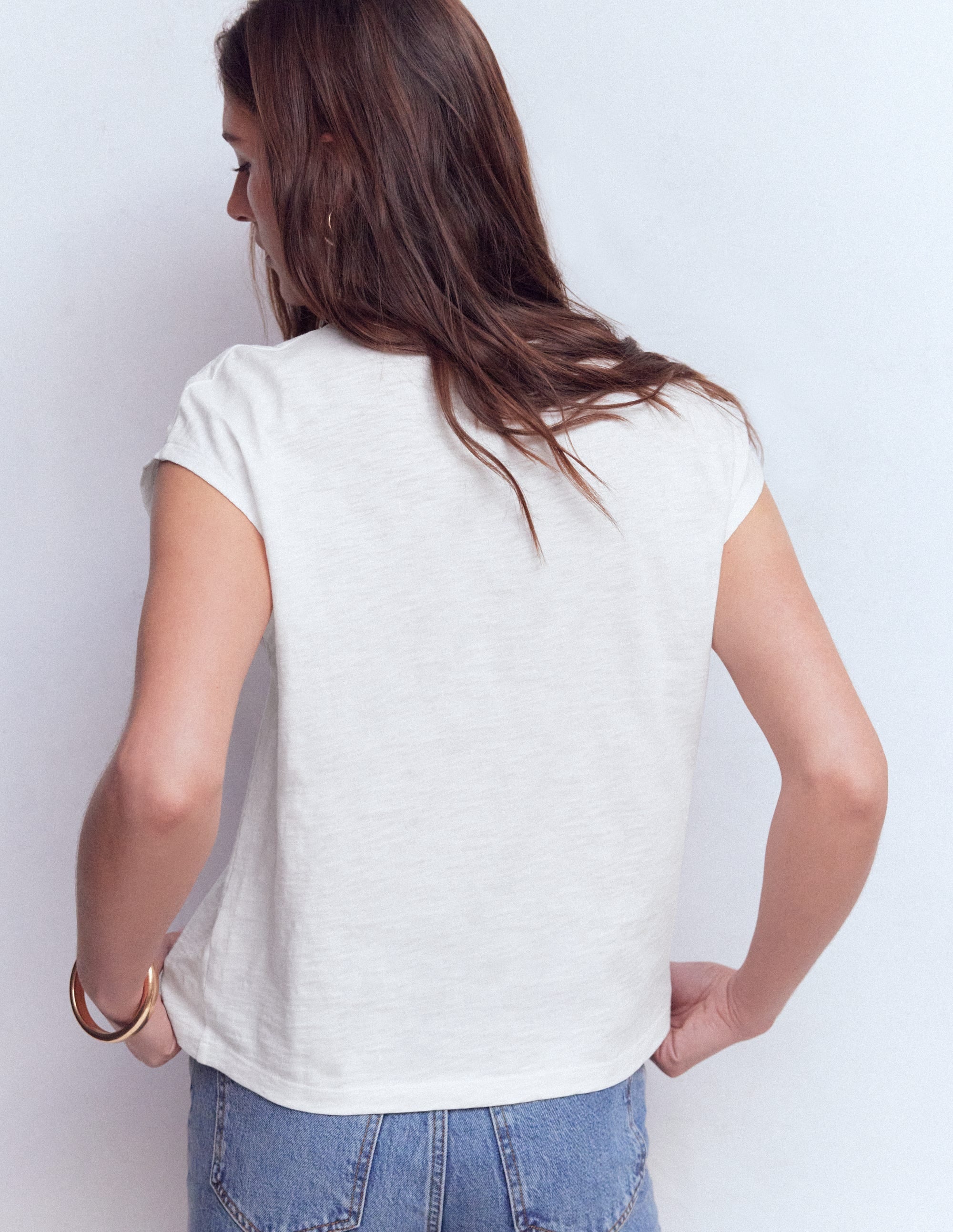 Willow Broderie T-shirt-Brilliant White
