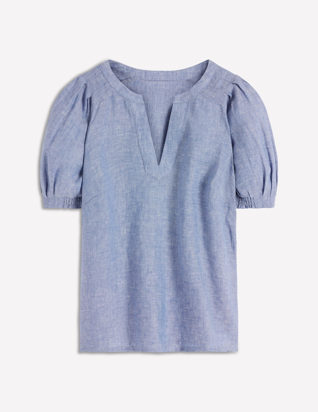 Rae Linen Top-Chambray