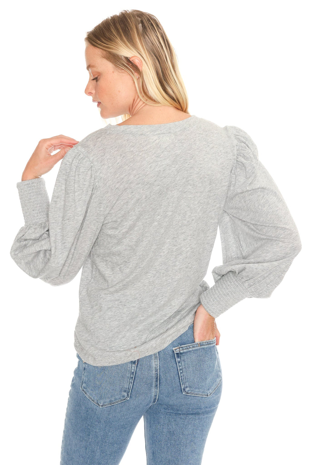 Loren Smocked Peasant Tee
