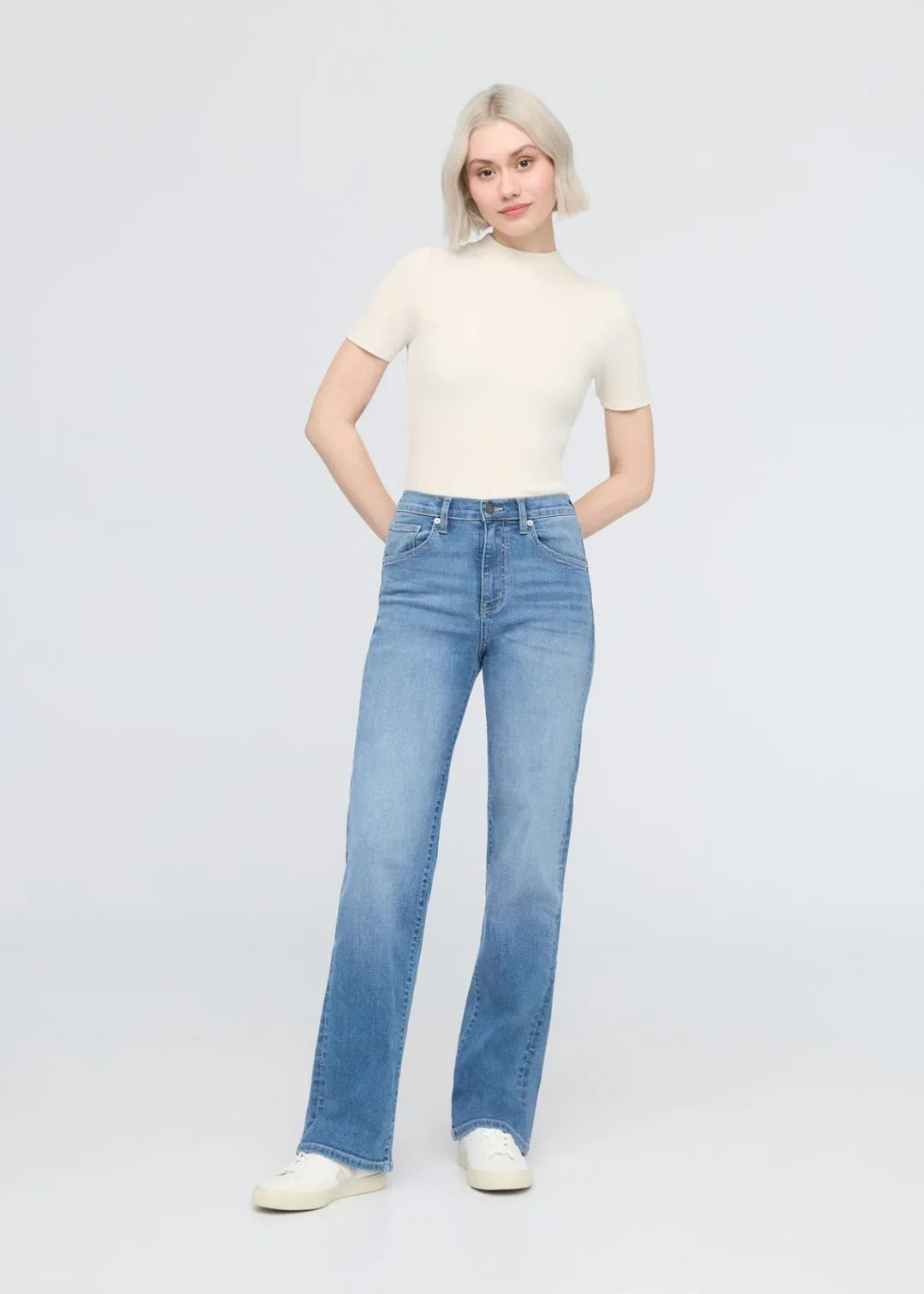 DUER Women's Performance Denim+ High Rise Straight