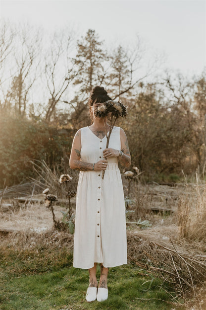 Aviva Top in Oat Irish Linen