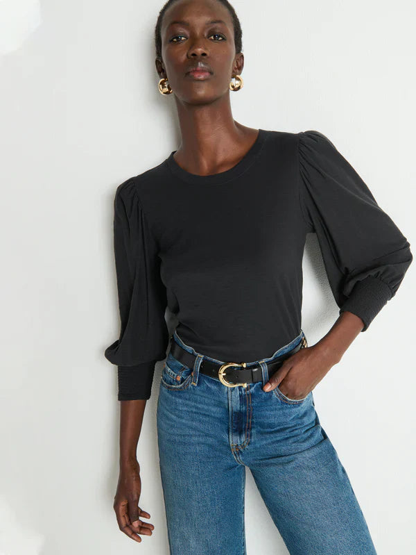 Loren Smocked Peasant Tee
