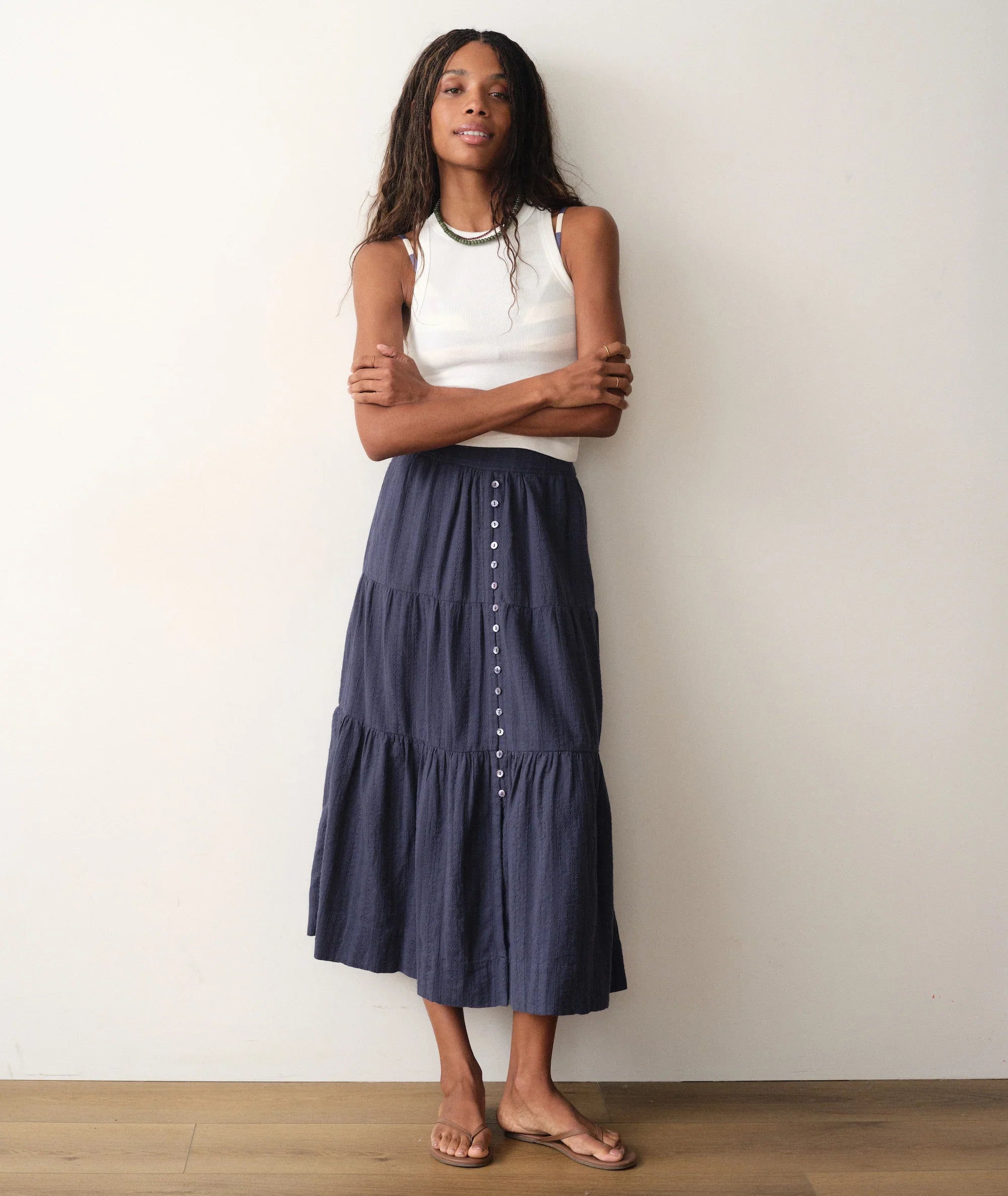 Marine Layer Lana Button-Through Skirt
