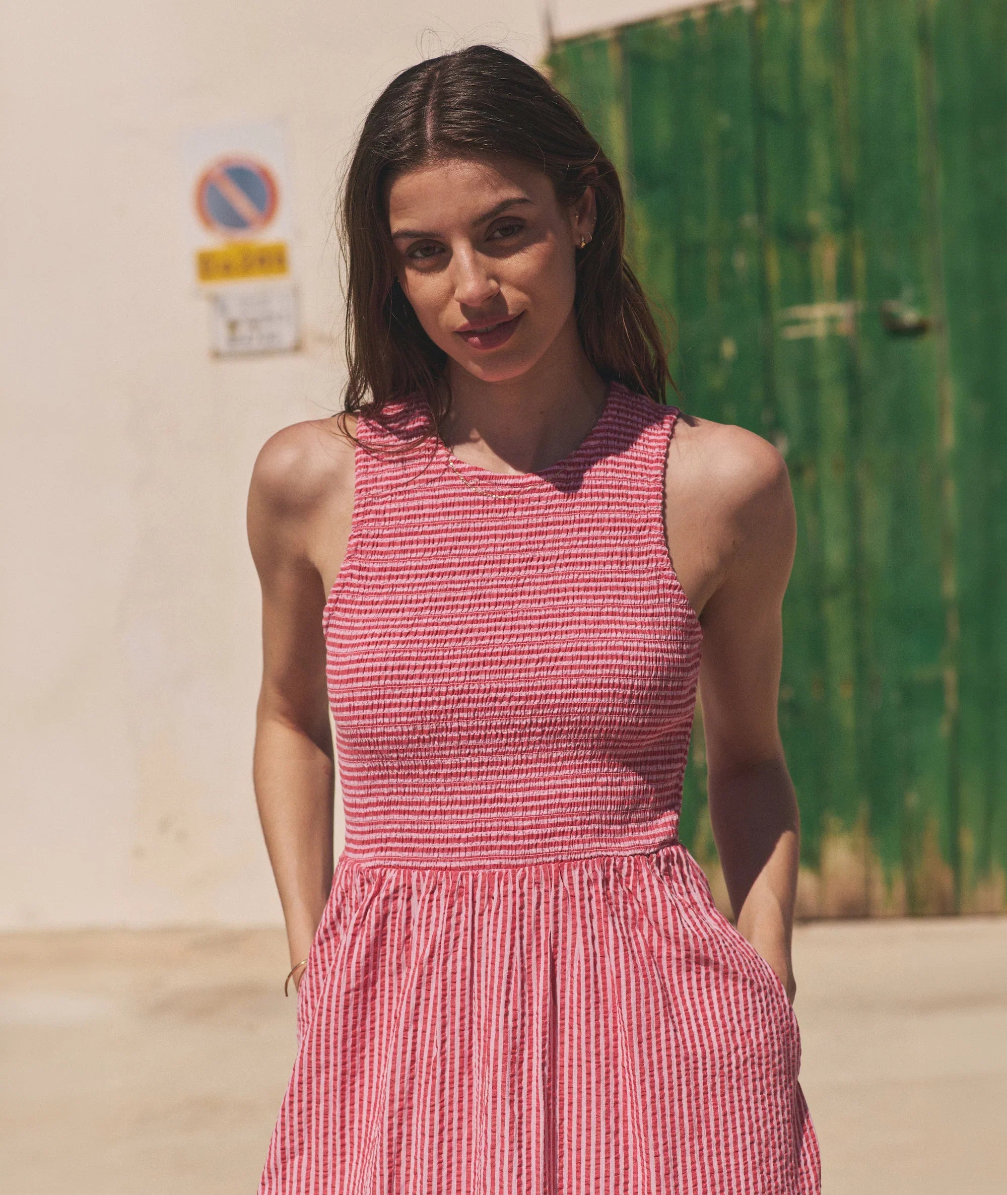 Marine Layer Darcy Seersucker Maxi Dress