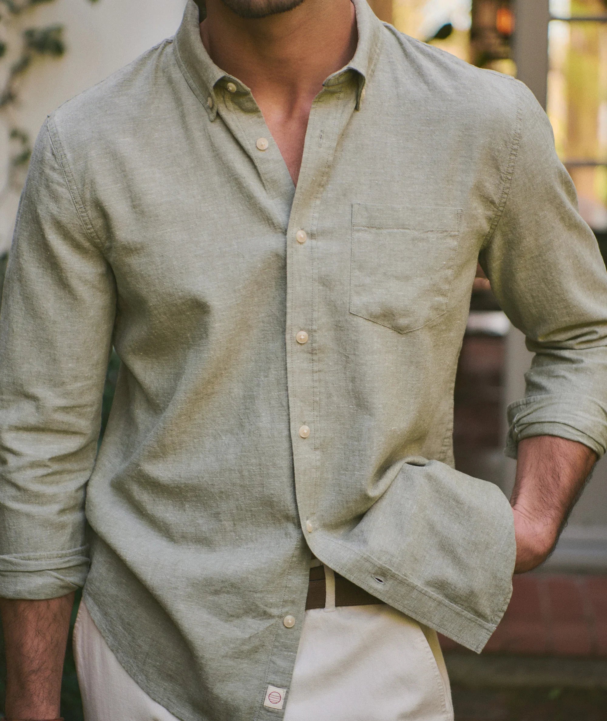 Marine Layer Better-Than-Linen Long Sleeve Shirt