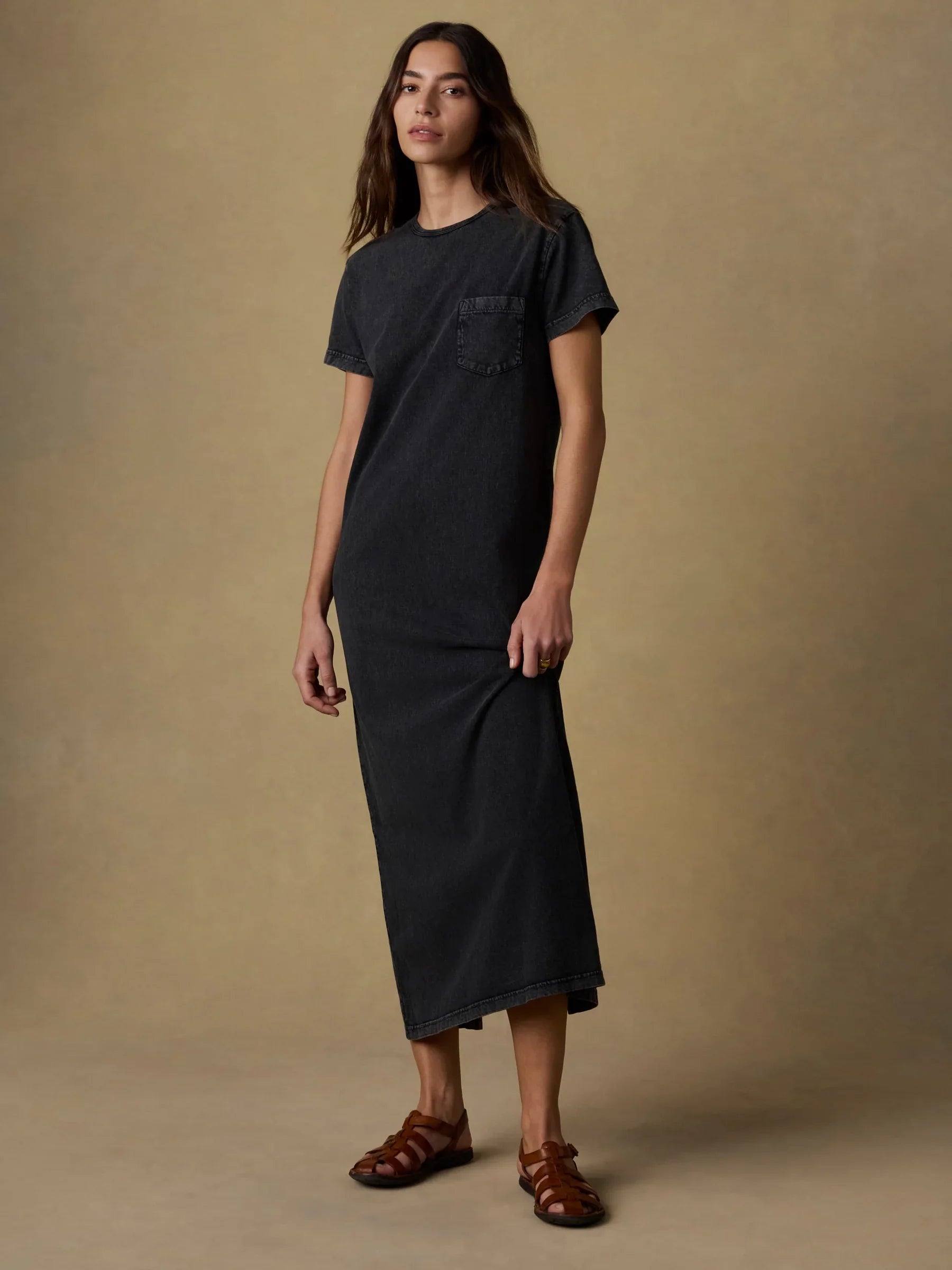 Faherty Recycled Cotton Jersey T Shirt Dress