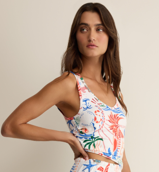 Double V-Neck Getaway Tank