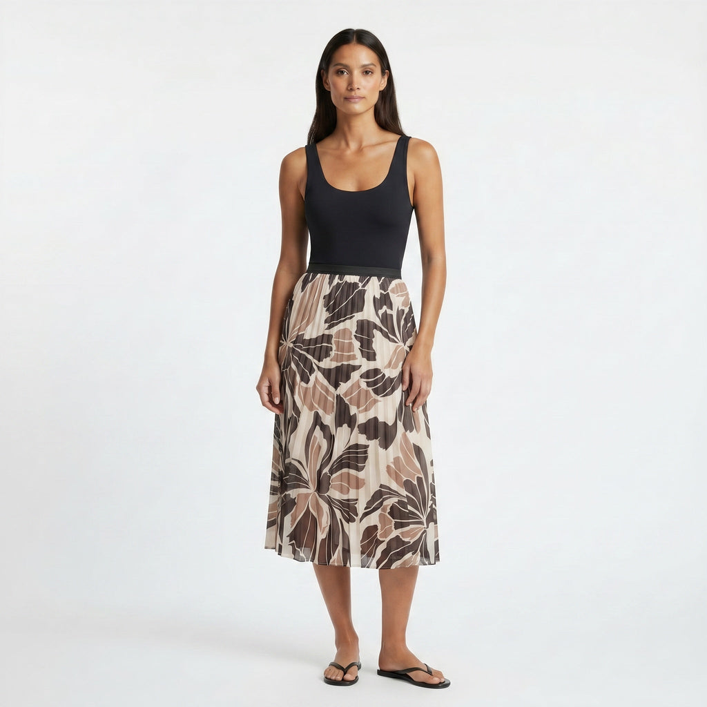 Nostalgia Pleated Midi Skirt