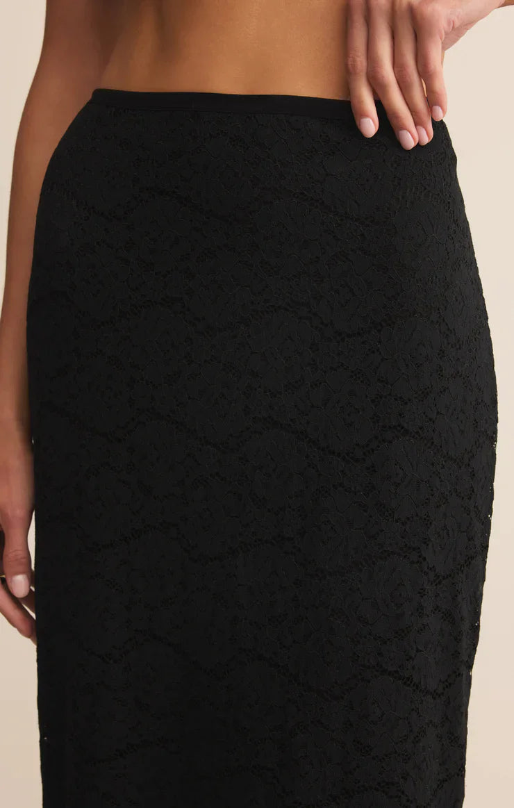 Via Lace Midi Skirt