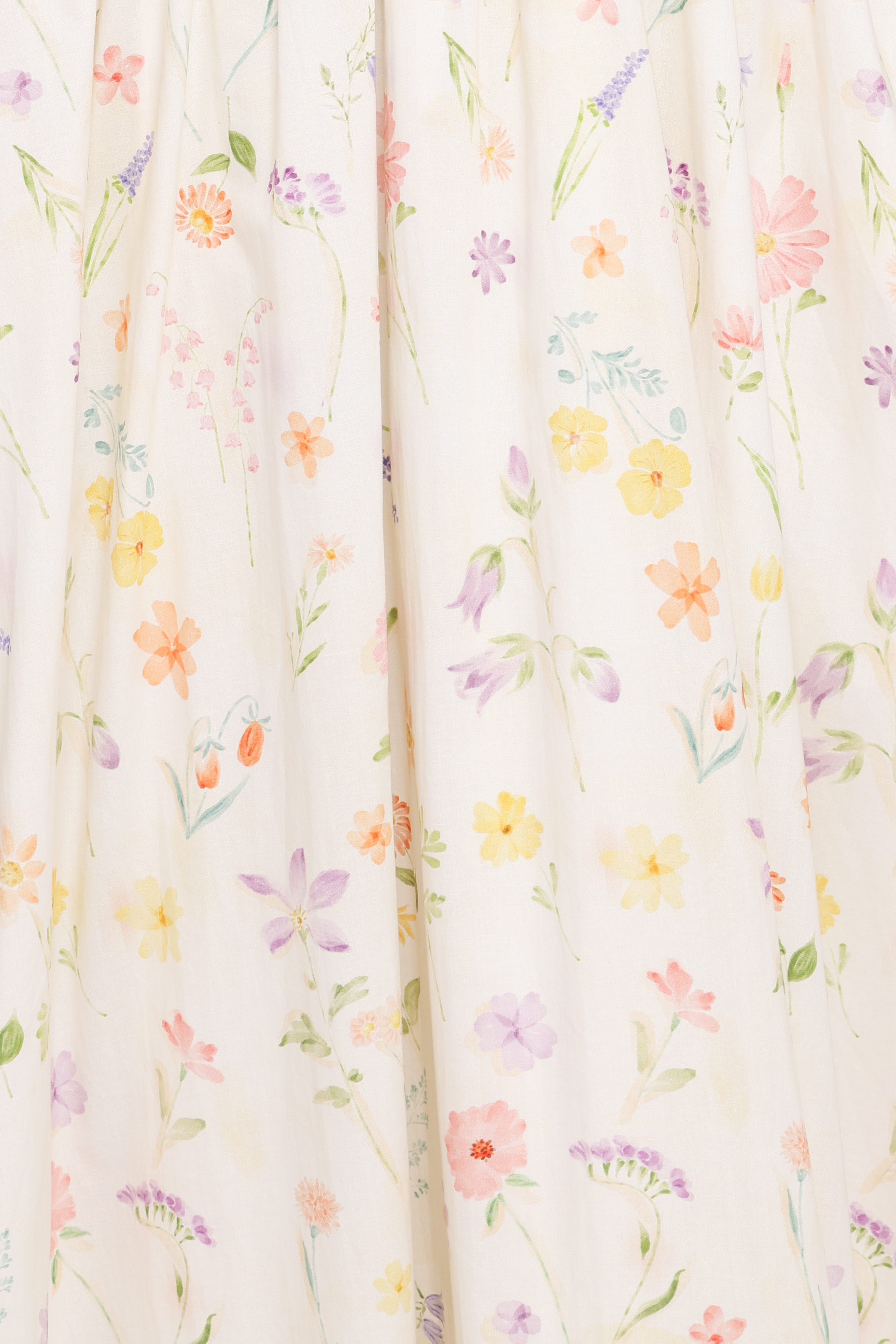 Katana Puff Sleeve Midi Dress - Floral