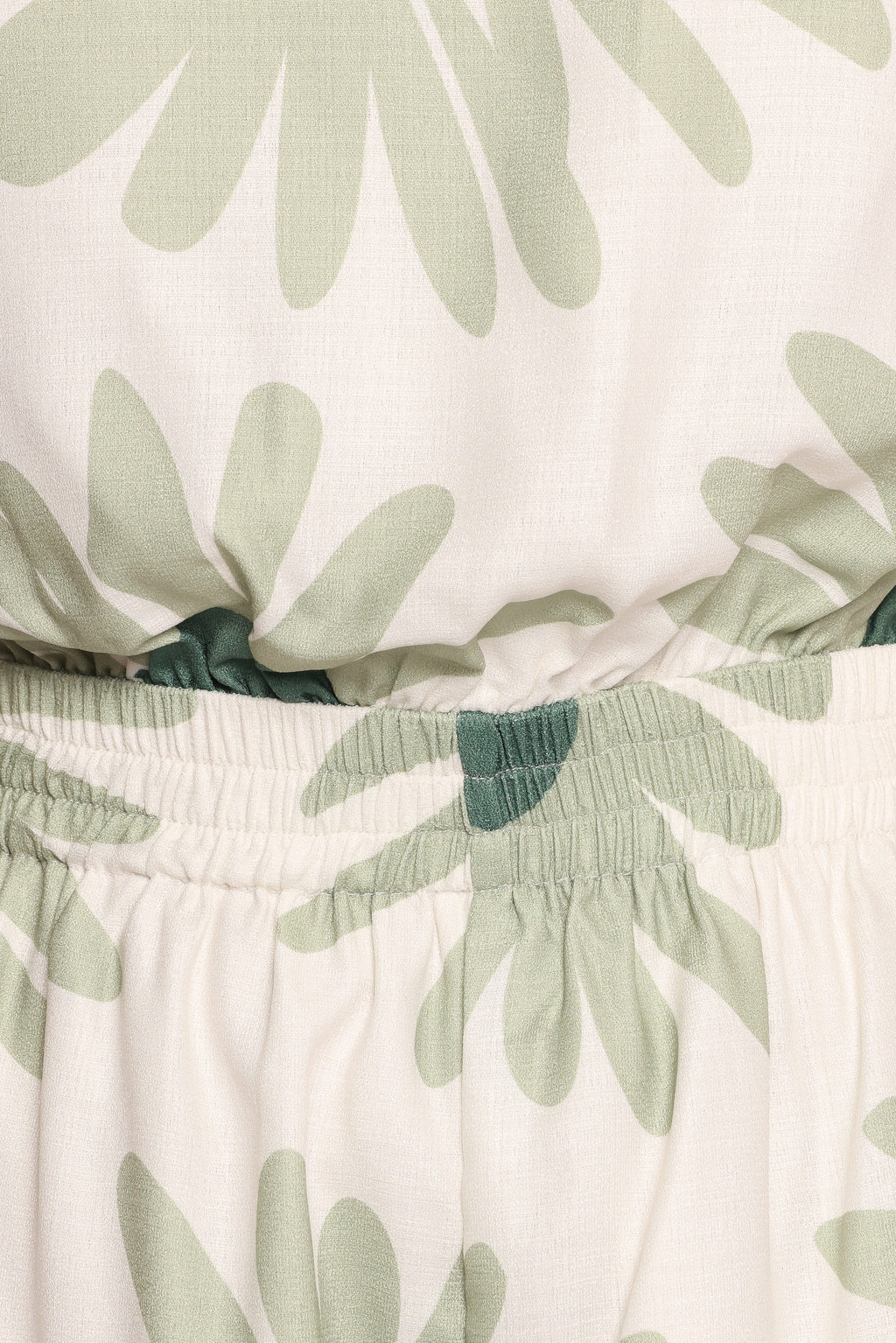Sally Romper - Green Floral